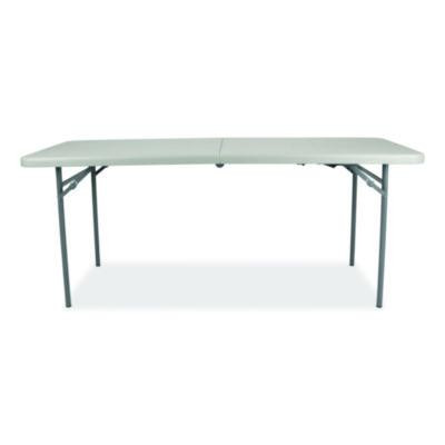 Comfort Max Fold-In-Half Table, Rectangular, 96w x 30d x 29.25h, Speckled Gray Top, Gray Base/Legs