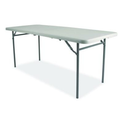 Comfort Max Fold-In-Half Table, Rectangular, 96w x 30d x 29.25h, Speckled Gray Top, Gray Base/Legs