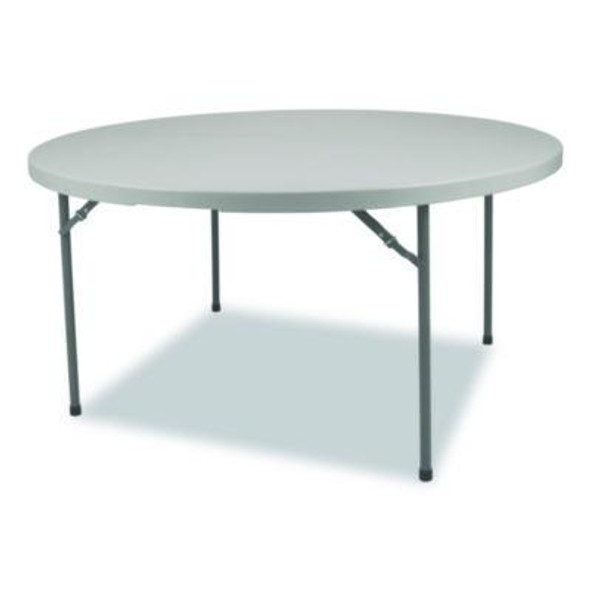 Comfort Max Fold-In-Half Table, Round, 60w x 60d x 29.25h, Speckled Gray Top, Gray Base/Legs