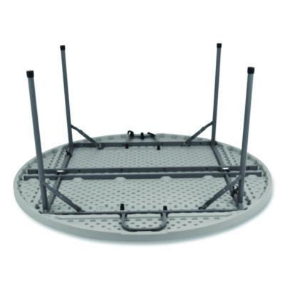 Comfort Max Fold-In-Half Table, Round, 60w x 60d x 29.25h, Speckled Gray Top, Gray Base/Legs