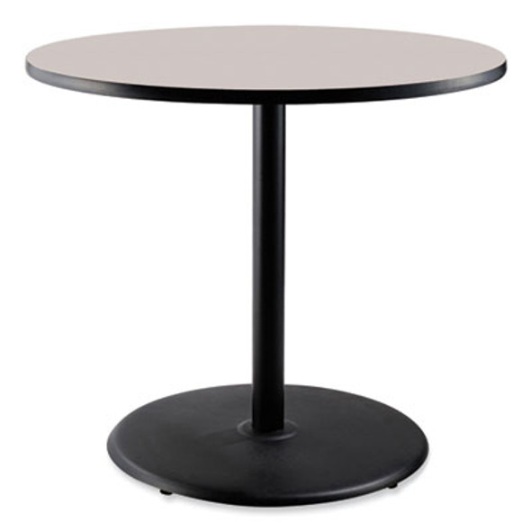 Cafe Table, 36" Diameter x 36h, Round Top/Base, Gray Neubula Top, Black Base
