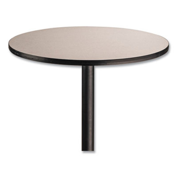 Cafe Table, 36" Diameter x 30h, Round Top/Base, Gray Nebula Top, Black Base