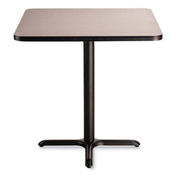 Cafe Table, 36w x 36d x 36h, Square Top/X-Base, Gray Nebula Top, Black Base