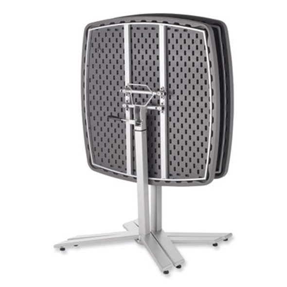 Cafe Time Adjustable-Height Table, Square, 36w x 36d x 30 To 42h, Charcoal Slate
