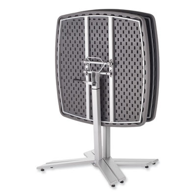 Cafe Time Adjustable-Height Table, Square, 36w x 36d x 30 To 42h, Charcoal Slate