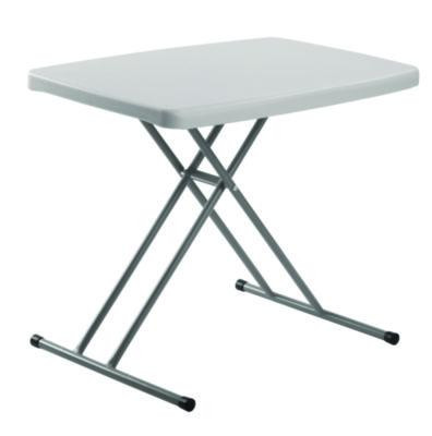 Height Adjustable Personal Folding Table, Rectangular, 20 x 30 x 27.87, Speckled Gray Top, Gray Base/Legs