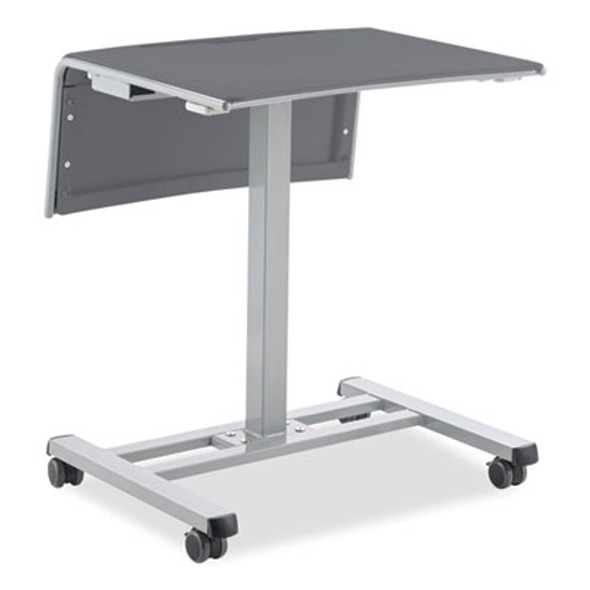 Sit-Stand Student Desk Pro, 23.5" x 19.5" x 28.5" To 41.75", Charcoal Gray
