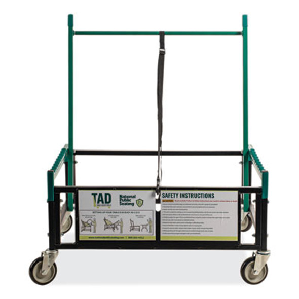 Table Assist Dolly, 1,000 Lb Capacity, 38 x 30 x 44.5, Black/Green