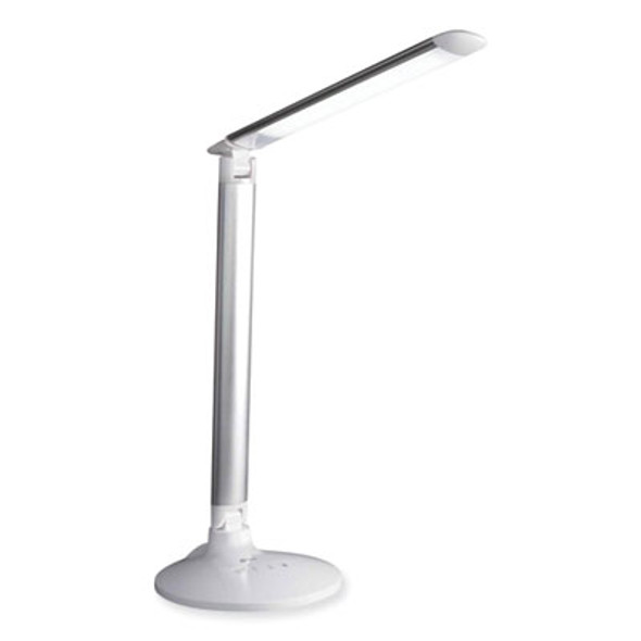 Wellness Series Command Led Desk Lamp With Voice Assistant, 17.75" To 29" High, Silver