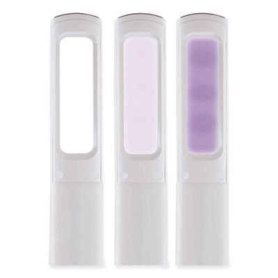 Wellness Series Sanitizing Thrive Led Desk Lamp With Clock, 10" To 18.75", White