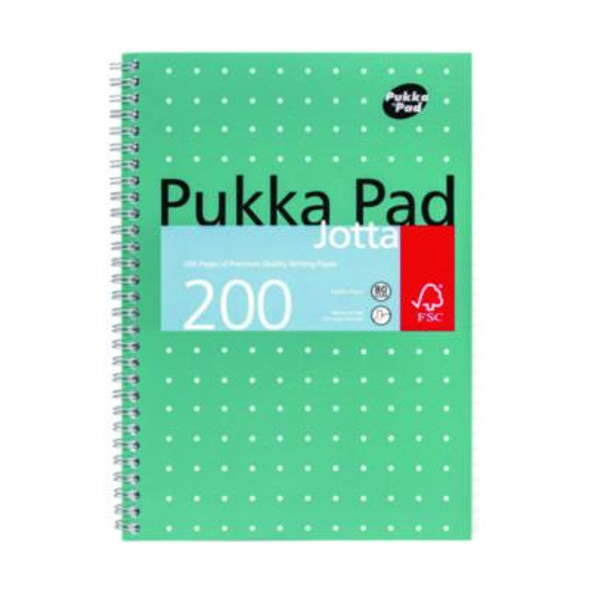 B5 Size Notebook, 1-Subject, Medium/College Rule, Metallic Green/White Cover, (100) 9.8 x 6.9 Sheets, 3/Pack