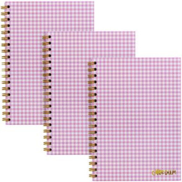 B5 Size Notebook, 1-Subject, Medium/College Rule, Pink Cover, (80) 6.9 x 4.9 Sheets, 3/Pack