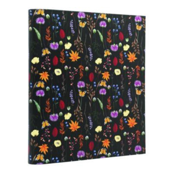 Rollbound Binder, 3 Rings, 1" Capacity, 11 x 8.5, Black/Yellow/Orange/Blue
