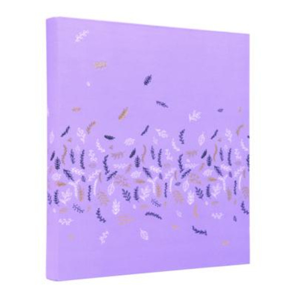 Rollbound Binder, 3 Rings, 1" Capacity, 11 x 8.5, Lilac/Black/Gold/White