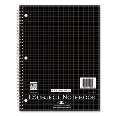 Subject Wirebound Promo Notebook, 1-Subject, Quad Rule (4 Sq/In), Assorted Cover Colors, (100) 10.5 x 8 Sheets, 24/Carton