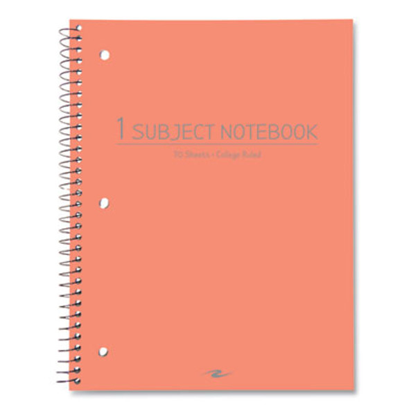 Subject Wirebound Promo Notebook, 1-Subject, Medium/College Rule, Assorted Cover Colors, (70) 10.5 x 8 Sheets, 24/Carton