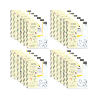 Doodlewrite Notebooks, 1-Subject, Wide/Legal Rule, White Cover, (50) 10.75 x 8.75 Sheets, 24/Carton