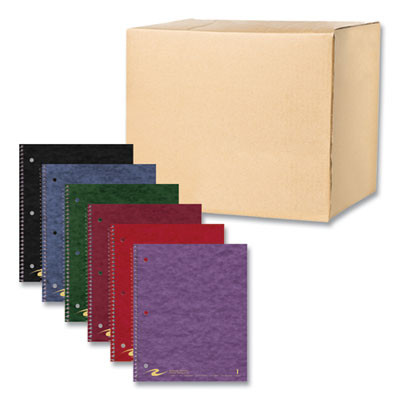 Subject Wirebound Notebook, 1-Subject, Medium/College Rule, Randomly Assorted Cover Colors, (100) 11 x 9 Sheets, 24/Carton