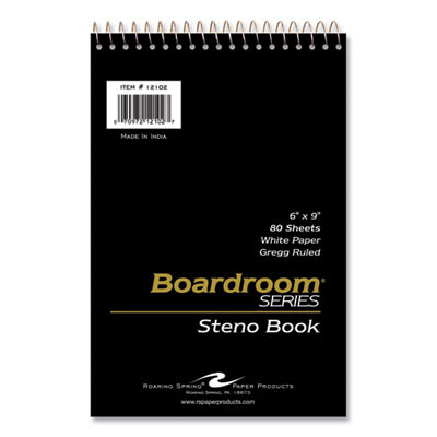 Steno Pad, Brown Cover, Gregg Rule, (80) White 6 x 9 Sheets, 72/Carton