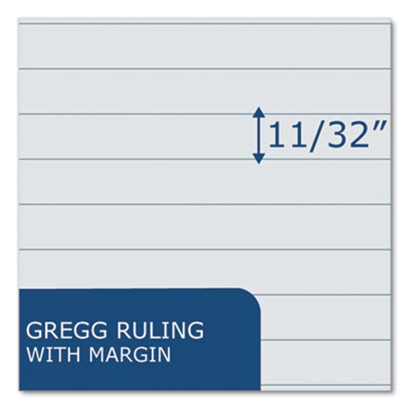 Enviroshades Steno Pad, Gregg Rule, White Cover, 80 Assorted Color 6 x 9 Sheets, 24 Pads/Carton