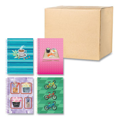 Lifenotes Wirebound Notebook, 1-Subject, Medium/College Rule, Assorted Cover Colors, (80) 7 x 5 Sheets, 24/Carton