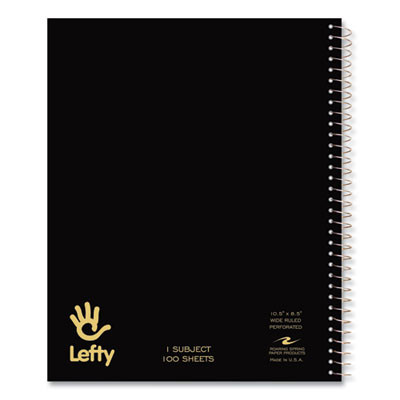 Lefty Notebook, 1-Subject, Wide/Legal Rule, Randomly Assorted Cover Colors, (100) 10.5 x 8.5 Sheets, 24/Carton