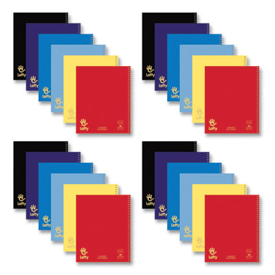 Lefty Notebook, 1-Subject, Wide/Legal Rule, Randomly Assorted Cover Colors, (100) 10.5 x 8.5 Sheets, 24/Carton