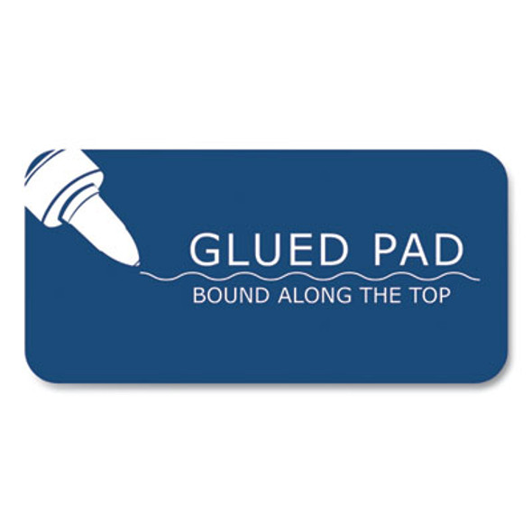 Boardroom Gummed Pad, Wide Rule, 50 White 8.5 x 11 Sheets, 72/Carton