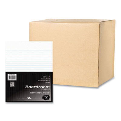 Boardroom Gum Pad, Wide/Legal Rule, (50) White 8.5 x 11 Sheets, 72/Carton
