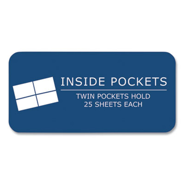 Pocket Folder, 0.5" Capacity, 11 x 8.5, White, 25/Box, 10 Boxes/Carton