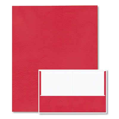 Pocket Folder, Accommodates (50) 11 x 8.5 Sheets, Red, 250/Carton