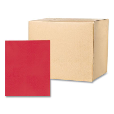 Pocket Folder, Accommodates (50) 11 x 8.5 Sheets, Red, 250/Carton