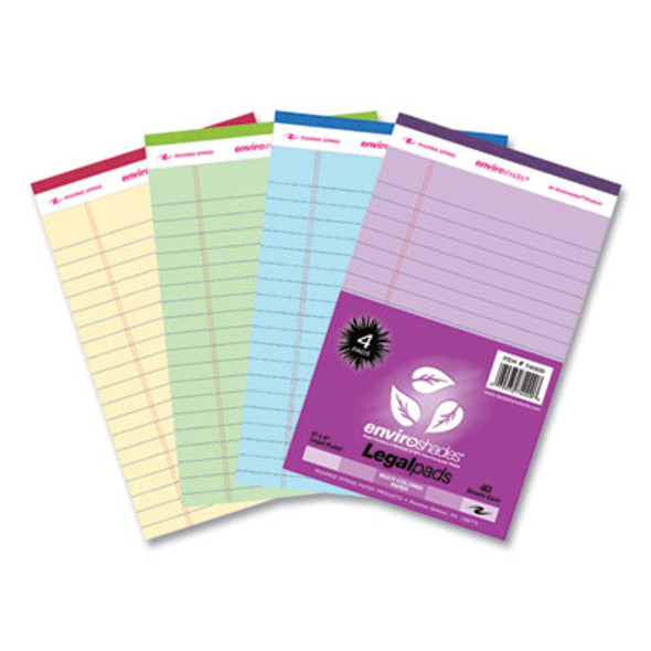 Enviroshades Legal Notepads, 40 Assorted 5 x 8 Sheets, 72 Notepads/Carton
