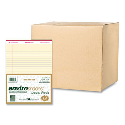 Enviroshades Legal Notepads, Wide/Legal Rule, (50) Ivory 8.5 x 11 Sheets, 36/Carton