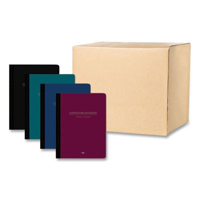 Poly Flex Composition Notebook, Wide/Legal Rule, Randomly Assorted Cover Colors, (70) 9.75 x 7.5 Sheets, 24/Carton