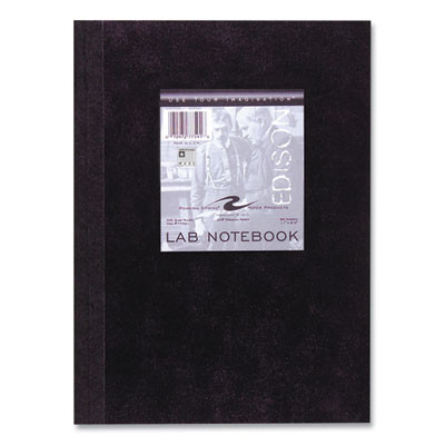 Lab And Science Black Notebook, Quadrille Rule (5 Sq/In), Black Cover, (60) 11 x 8.5 Sheets, 24/Carton