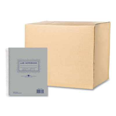 Lab And Science Two-Part Carbonless Notebook, Quadrille Rule (4 Sq/In), Gray Cover, (50) 11 x 9 Sheets, 12/Carton