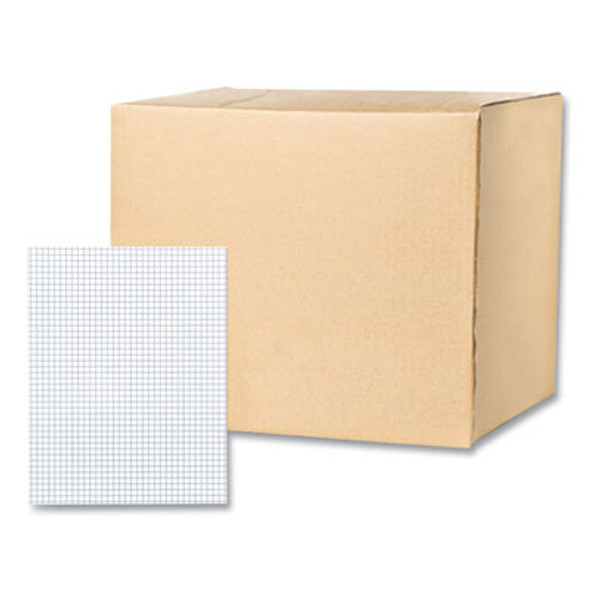 Gummed Pad, 4 Sq/In Quadrille Rule, 50 White 8.5 x 11 Sheets, 72/Carton
