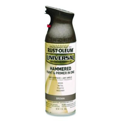 Universal Premium Spray Paint, Hammer Brown, 12 Oz Aerosol Can, 6/Carton