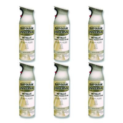 Universal Premium Spray Paint, Aged Nickel, 12 Oz Aerosol Can, 6/Carton