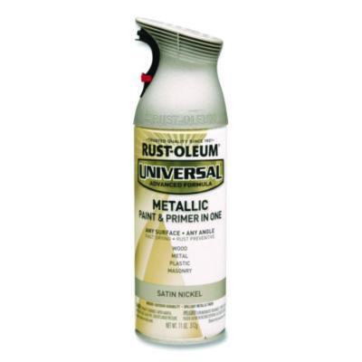 Universal Premium Spray Paint, Satin Nickel, 12 Oz Aerosol Can