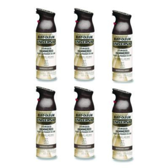 Universal Premium Spray Paint, Hammer Amber, 12 Oz Aerosol Can, 6/Carton