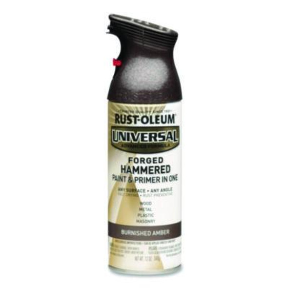 Universal Premium Spray Paint, Hammer Amber, 12 Oz Aerosol Can, 6/Carton