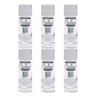 Ultra Matte Chalked Paint, Matte Aged Gray, 12 Oz Aerosol Can, 6/Carton