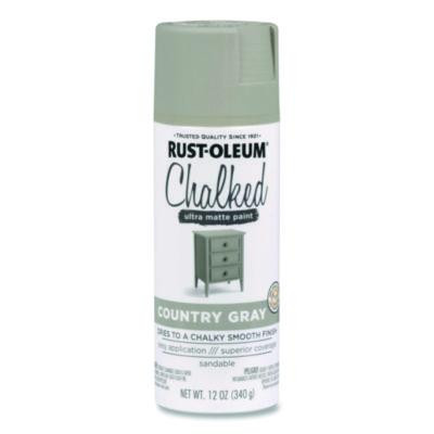 Ultra Matte Chalked Paint, Matte Country Gray, 12 Oz Aerosol Can, 6/Carton