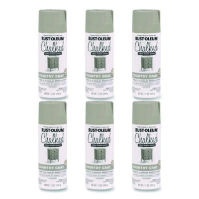 Ultra Matte Chalked Paint, Matte Country Gray, 12 Oz Aerosol Can, 6/Carton
