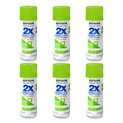 Painter's Touch 2X Ultra Cover Spray Paint, High Gloss Tropical Leaf, 12 Oz Aerosol Can, 6/Carton
