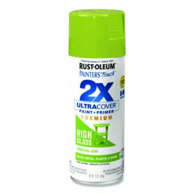 Painter's Touch 2X Ultra Cover Spray Paint, High Gloss Tropical Leaf, 12 Oz Aerosol Can