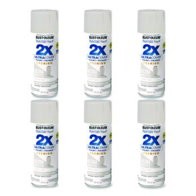 Painter's Touch 2X Ultra Cover Spray Paint, Ultra Matte Gray, 12 Oz Aerosol Can, 6/Carton