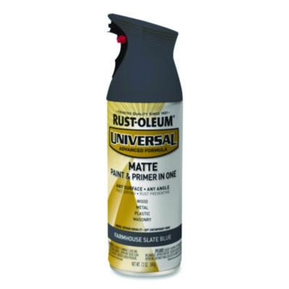 Universal Premium Spray Paint, Matte Slate Blue, 12 Oz Aerosol Can